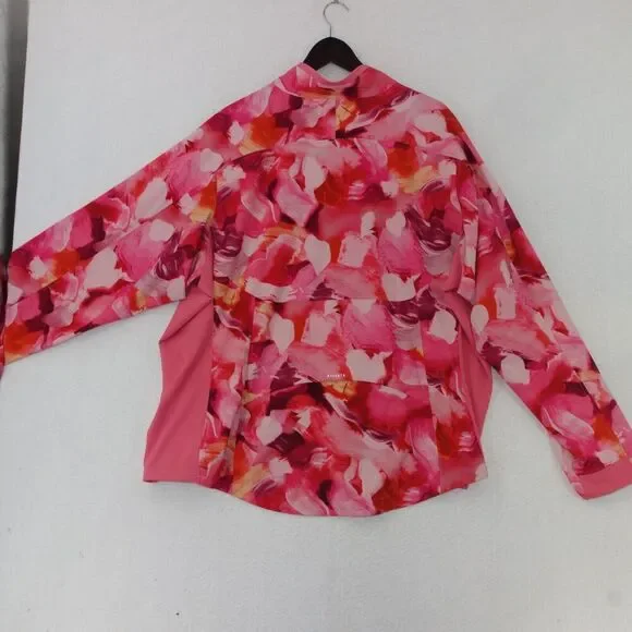 NEW Athleta Run With It Printed Jacket pink Women's Plus Size 3X - Picture 14 of 14